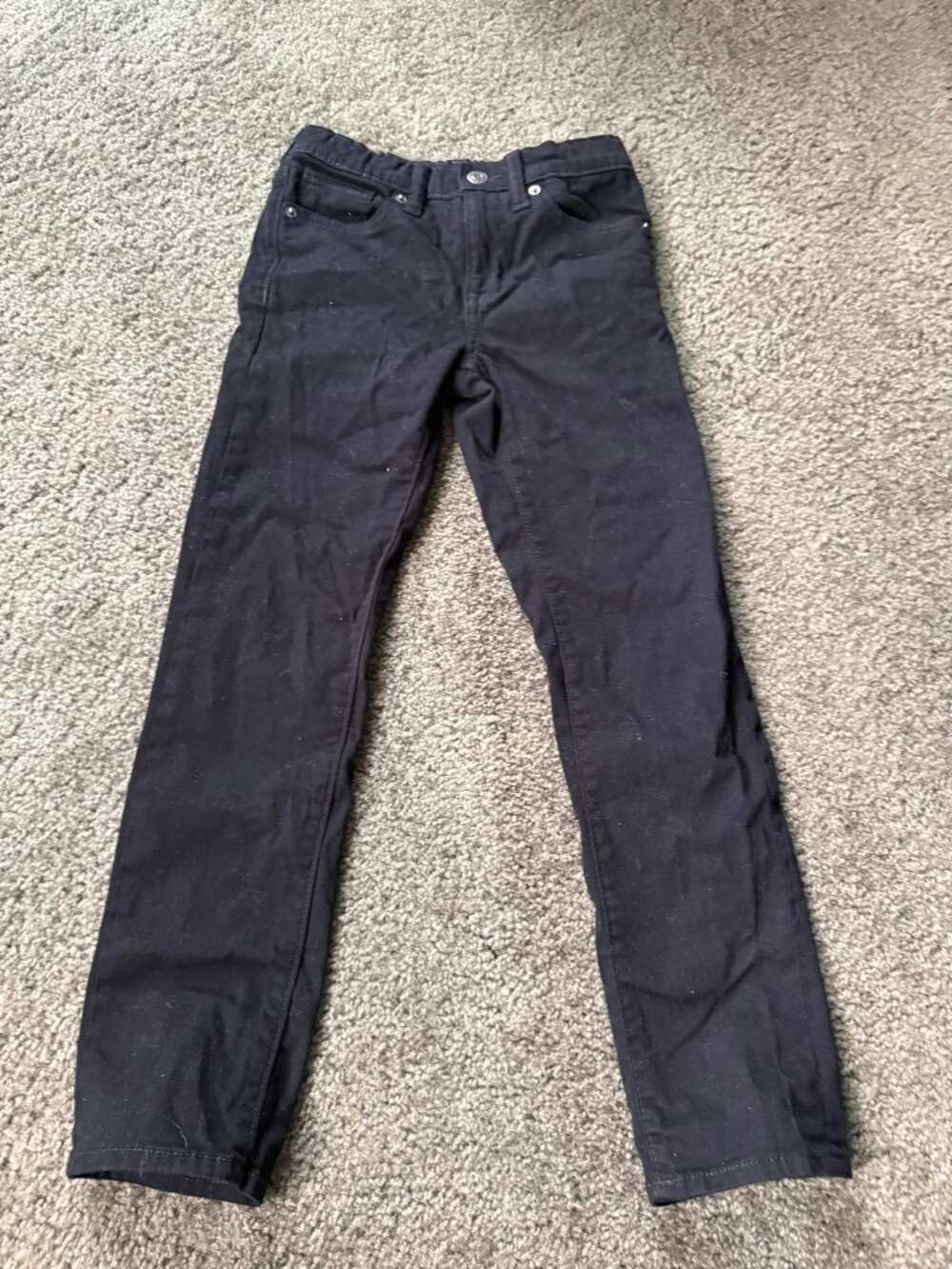 Old Navy Boys Black Slim 360° Stretch Built-In Tough Jeans Size 8